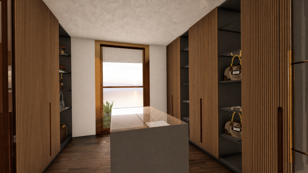 Ortus Villa Master Closet Design - CUBICS Architecture, Georgios Kyriakopoulos Architect & Mihaela Shtirkova Civil Engineer
